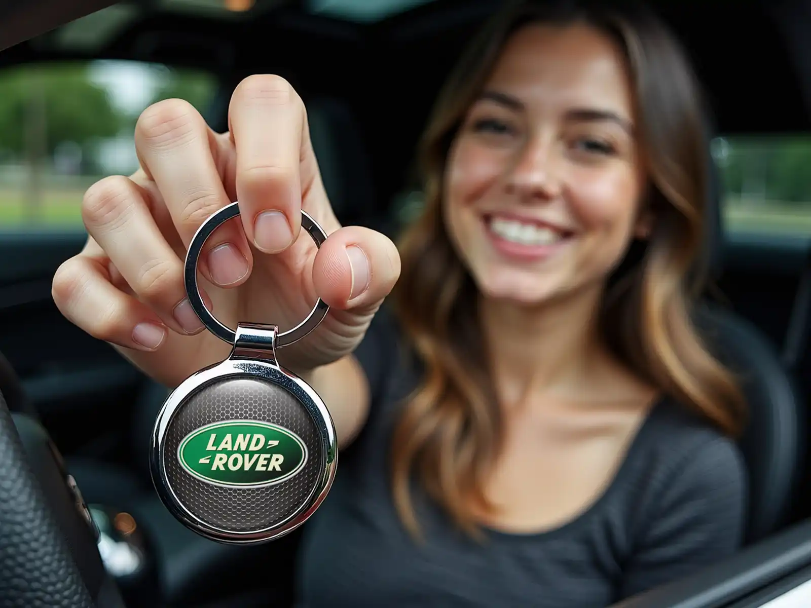 Land Rover Portachiavi Personalizzati Foto Bombata Metallo